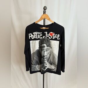 Poetic Justice | Tupac | Black Graphic Tee | size S